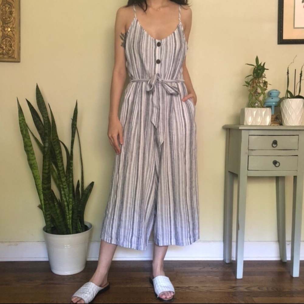 Pinstripe gap jumpsuit